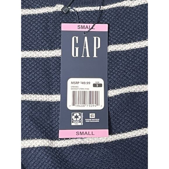 Gap Women’s Seedstitch Sweater NWT Size SM Midnight Stripe - Picture 3 of 9